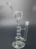 4layer Filter glass water bongs Hookah 10.6inch 14mm joint recycler dab rig with bowl for smoking accessories