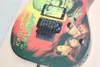 Custom Kirk Hammett Ltd KH3 Karloff Mummy Guitare électrique Amplement peint personnalisé Aérographed par Eye Kandi EMG Pickups Floyd Rose Trem3405401