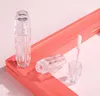 Tubi di imballaggio per lucidalabbra in plastica vuota a forma di diamante da 3 ml con bacchetta Contenitori per balsamo per trucco Bottiglia riutilizzabile Parte superiore trasparente SN1250