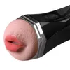 Mão Livre Masculino Masturbators elétrica Sexo Vibrador Com Realistic Vagina Oral Powerful Cup Masturbação Adult Sex Toys for Men