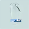 50ML PETG Empty Alcohol Refillable Bottle with Key Ring Hook Clear Plastic Hand Sanitizer Bottle for Travel