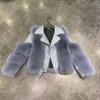Märke 2020 Luxury Real Fur Coat Winter Jacka Women Natural Pur äkta läder lokomotiv yttre streetwear tjock varm5417178