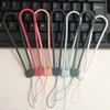 Colorful 100pcs Fashion silicone lanyard Straps Mobile phone key chains lanyards strap Accessory gift lanyards for All phone MP3