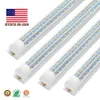 Stock aux États-Unis 8 pieds lumière LED intégrer luminaire 8ft T8 LED Tube lumières 3 rangées 120W 4ft 60W LED lampes à tubes fluorescents