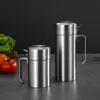 304 Stainless Steel Olive Oil Can Bottle Pot Kitchen Accessories Cooking Tools Set 550ml 1000ml Storage Bottles Tool Can