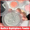 Maffick Face Makep Blush 5色のハイライト5色のハイライトガーズブロンザーフェイシャルハイライトドラゴンマウス形状押されたパウダーパレット