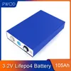 PWOD 32PCS LIFEPO4 3.2V 105AH batterij-pakket lithium ijzeren fosfaatcel 12v 24v 48v EV RV zonne-energie energie opslag EU belastingvrij