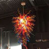 Multicolor Pendants Lights Lamps Art Decor LED Lightings Source 100% Hand Blown Glass Chandelier Lighting Chain Pendant light Fixtures lamparas