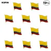 Pin de solapa con bandera de Colombia, insignia de bandera, broches, insignias