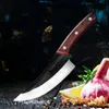 El yapımı Karbon Çelik Sıyırma Bıçağı Dövülmüş Mutfak Şef Bıçağı Et Cleaver Kasap Sebze Domuz Bıçağı Ev Açık Kesici Takım Toptan