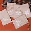 Naturel Toile De Jute Linge Bijoux Voyage Désherbage Cadeau Pochette De Rangement Mini Bonbons Jute Sacs D'emballage pour Sac Cadeau yq2139