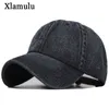 Xlamulu sólido denim boné de beisebol das mulheres dos homens jeans snapback bonés casquette osso liso chapéu gorras masculino casual em branco pai masculino chapéus cx20272i