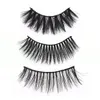 3D Mink pestanas falsas Natural Grosso Fios Fluffy Lashes Lashes falsificados Volume maquiagem pestana Extensão Silk Cílios