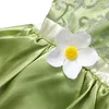 여름 Tiana 멋진 드레스 소녀 공주님과 개구리 의상 어린이 꽃 녹색 가운 아이 할로윈 Parth 멋진 코스프레 Dress1