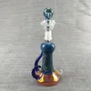 Unikt designglasvatten bongs vattenpipa 8.6 tum glas bong jade färg 14mm fog rigg för röktillbehör