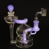 hot sell 6"Hookahs Recycler Dab Rig Wax Herb Tobacco Glass Bongs hookahs Oil Rig Water pipe