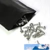 100PCS Multi Storlekar Reclosable Poly Package Pouches Black Heat Sealing Store Bags