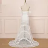 Plaża Suknie ślubne Eleganckie Linia Bez Ramiączek Projektant Lace Illusion Sweep Pociąg Suknia Ślubna Boho Suknie Ślubne