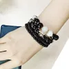 Bracciale in rilievo a mano multistrato di moda 4 pezzi/set di forze fatte a mano