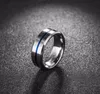 2020 mode Dünne Blaue Linie Wolfram Ring Hochzeit Marke 8MM Hartmetall Ringe für Männer Schmuck