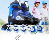 Inline & Roller Skates Kid'S And Adult Athletic Shoe For Children Men Women Pu Material Skating All Wheels Flash Skate Shoes1