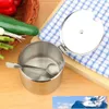 Mini Sugar Bowl Stainless Steel Pot Tea Sauces Coffee Jam Lid Salt Spoon Bowl Sugar Coffee Tea Sets