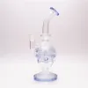 Color Skull Prec Glass Bong Dab Rig Smoking Pipe Recycler Oil Rig Hookahs com 1 tigela clara Dê 1 Quartz Banger para presente