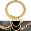 Whole 24k -Color Plated Brass Chain Necklace For Women Herringbone Chains Jewelry Making Gift319I