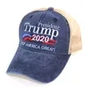 DHL navio, bordados de algodão ajustável respirável Hat Trump 2020 Cap grande basebol Keep America Outdoor Verão Sports Unisex Caps FY6062