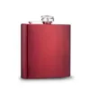 mixed colored 6oz painted stainless steel hip flask with screw cap,customized logo accept colored 6oz painted stainless steel hip flask