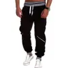 Calças Masculinas 4 Cores Masculinas Casual Costuras em Cores Contrastadas Calças Esportivas Streetwear Moda Atletismo Masculino Jogger