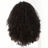 Long preto Afro Kinky Curly Curly Lace Perucas dianteiras com franja Brasileira resistente ao calor fibra encaracolado para mulheres negras