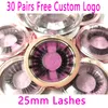 30 pairs veel 25mm wimpers 3dmink wimpers kriskras wimpers wreedheid gratis volume mink wimpers dramatische wimpers makeup tools