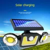 회전식 3 모드 83 COB SOLAR LIGHTS 78LED 70LED 70COB 정원 장식용 Double Head Solar Wall Light IP65 PIR 모션 센서 2145405