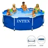 Intex 36676cm Blue Piscina Round Frame Swimming Pool Set Pipe Rack Pond Stor familjens pool med filterpump B320016750936