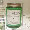 Pot vide en verre vert à grande bouche pour bougie parfumée, bougie faite à la main, 80g 120g 200g, 4017020