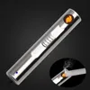 Lampe de poche rechargeable USB Briquet électronique Cigarette Turbo LED Light Briquet Encendedor Cigar Palsma Pulse Outils de plein air