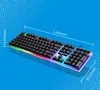 2020 Hot Luminous Keyboard G21 Wired USB Gaming Manipulator Sinta-se colorido Backlit Portátil Teclado Grátis