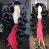 Ishow 28 32 34 40 tums vatten 150 / 180/200% Afro Kinky Curly Loose Deep Yaki Straight Lace Frontal Wig Human Hair Lace Front Paryks naturlig färg för kvinnor