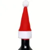 Mini Christmas Santa Hat Christmas Pocket Fork Nóż Sztućce Uchwyt 2020 New Arrival Dekoracje Boże Narodzenie DDA310