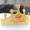قبعة عيد ميلاد ديكور قبعة عيد ميلاد أول قبعة الأميرة بوي التاج سنة عيد ميلاد ديكورات حفلة YQ2047