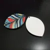 fedex sublimation blank Earrings Double-sided sublimation earring leaves shape eardrop with DIY earring the best gift