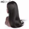 Brasilianska Virgin Mänskliga Hår Parykar Straight 13 * 4 Lace Front Pre Plocked With Natural Hairline För Black Women 14-34 tum