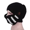 Cappellini da ciclismo Maschere Uomo Novità Maschera Cappello elasticizzato Moda Casual Cavaliere romano Berretto a maglia Perdita di capelli Sciarpa avvolgente Morbida e confortevole