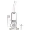 Bongo de vidro Hookahs Twin Cage Junior tubulação de água fumar borbulhador 14,5 "de altura 5mm de espessura bom design