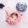 Lazy Cosmetic Bag Travel Drawstring Storage Bags Stor kapacitet Travels Pouch Kvinnor Sundries Makeupbag Flamingo Korea Fashion WLL995