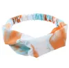 Headband Tie Dyed Sports Turbans Cross Polyester Stretch Hairband Wide Yoga Priping Head Band Girls Lady Headwear Hair Tillbehör Alsk417