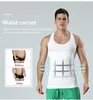 Mens Body Slim Tummy Shaper Belly Control Shapewear Modeling Underwear Waist Trainer Chest Corrective Posture Vest Corset 250G