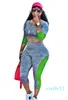 Mode-Women Ruffles Flares 2 Pieces Set Outfit Sexiga Belt-Bottom Wide-Ben Byxor Byxor Strapless Crop Top Flared Byxor Tracksuit