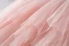 Fashion kids girl Mauve Ruffle Uneven Tulle Skirt Girls Teenage TUTU Wedding Bridal Bridesmaid Skirt Knee Length Skirt 3-12 Ys